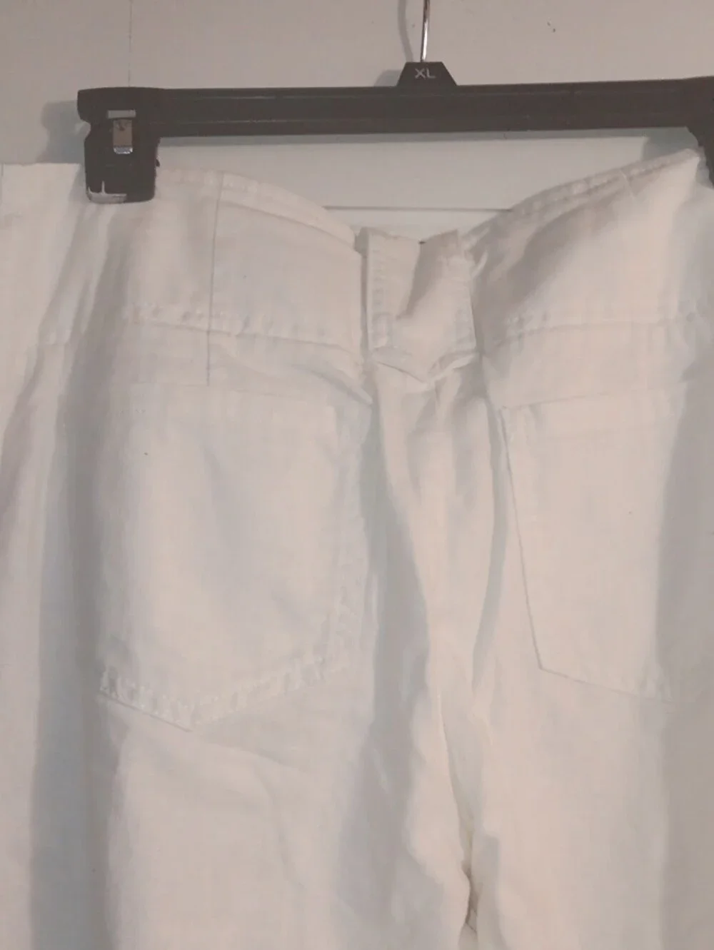 Free People Cream High-Rise Wide Leg Pants